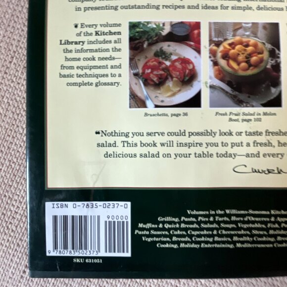 Cookbook with Salad Recipes - Williams-Sonoma Kitchen Library  (like new) - Picture 8 of 11